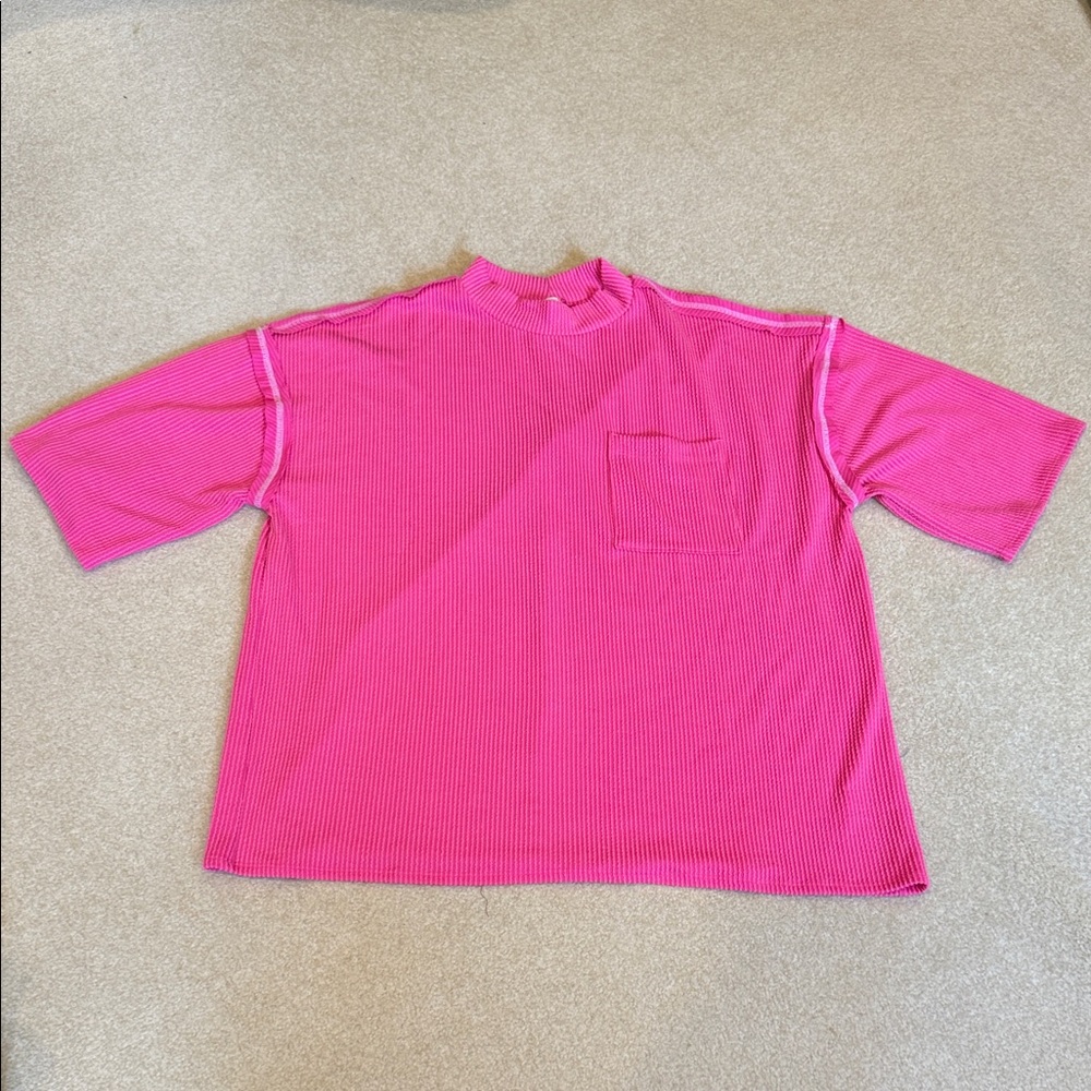 Women’s Pink Ribbed Top